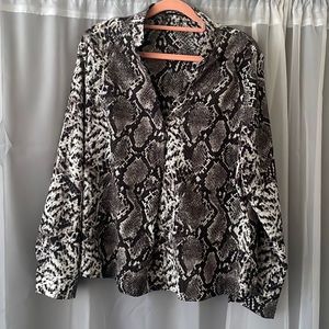 Long sleeve Shein blouse. Black and white size L